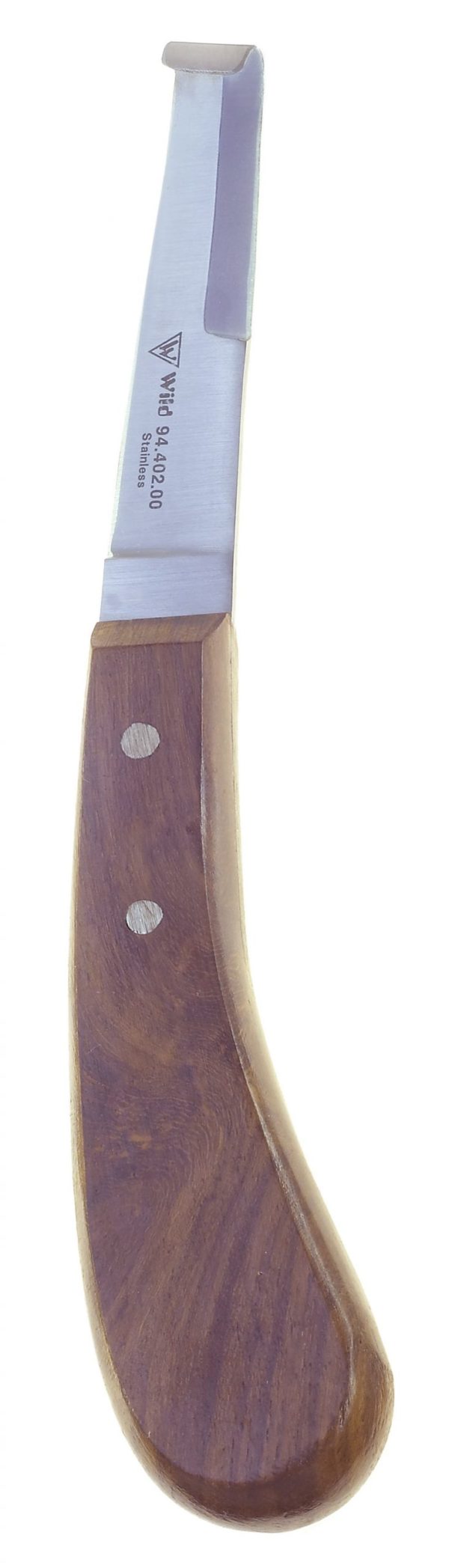 Hufmesser mit Holzgriff -doppelschneidig- 94.402.00zum Preis von 17.70 zzgl. Versand Hersteller : Heiko Wild