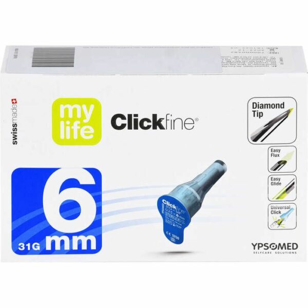 MYLIFE Clickfine Pen-Nadeln 6 mm 100 St.