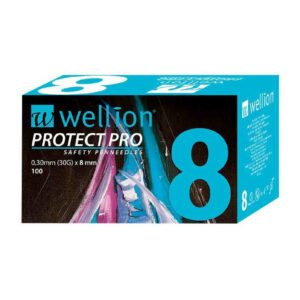 Wellion Protect Pro Safety Pen-Needles 30 G 8 mm