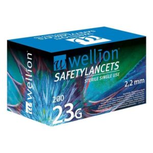 Wellion Safetylancets 23 G Sicherheitseinmallanz.