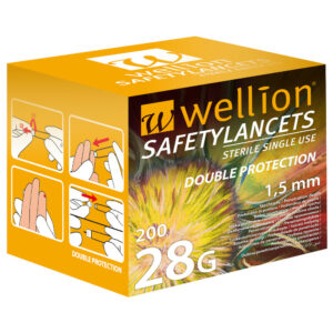 Wellion Safetylancets 28 G Sicherheitseinmallanz.