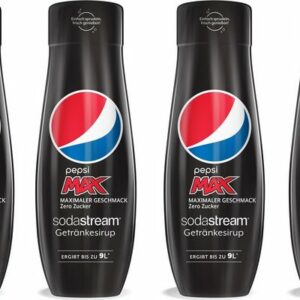 SodaStream Getränke-Sirup Pepsi Max, 0,44 l, 4 Stück, für bis zu 9 Liter Fertiggetränk