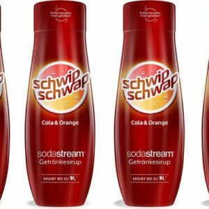 SodaStream Getränke-Sirup SchwipSchwap (Cola & Orange), 4 Stück, für bis zu 9 Liter Fertiggetränk