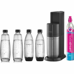 Sodastream - Wasser Sodamaschine + 2 Flaschen + 1 Zylinder + 2 Karaffen - duoncb
