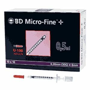 BD Micro-Fine™+ U 100 Insulinspritzen 8 mm