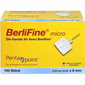 BERLIFINE micro Kanülen 0,25x8 mm 100 St.