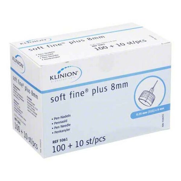 Klinion Soft fine plus Kanülen 8mm 31G 0,25mm