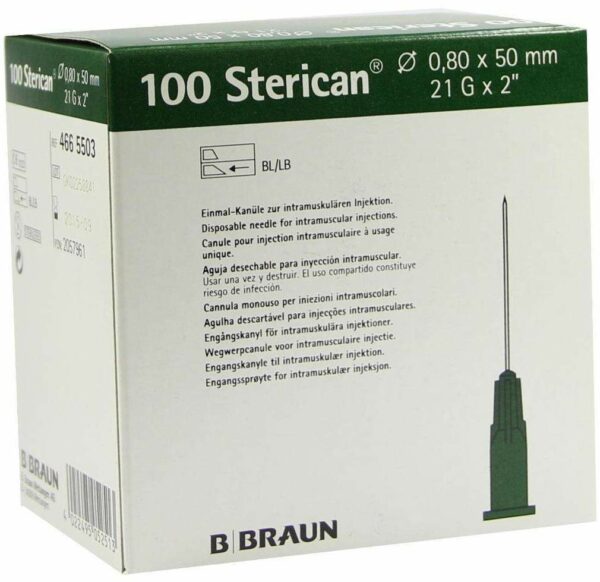 Sterican Kanülen 21 G X 2 0,8 X 50 mm 100 Kanülen