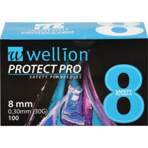 WELLION PROTECT PRO Safety Pen Needles 30 G 8 mm 100 St.