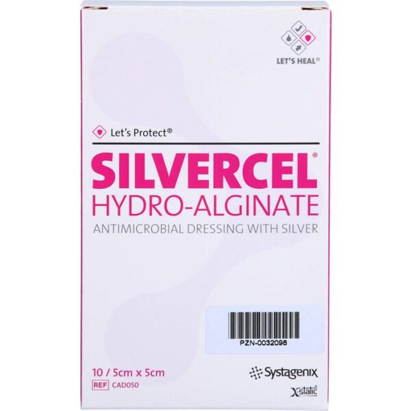 SILVERCEL Hydroalginat Verband 5x5 cm 10 St.