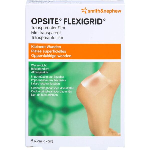 OPSITE Flexigrid transp.Wundverb.6x7 cm steril 5 St.