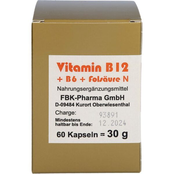 VITAMIN B12+B6+Folsäure Komplex N Kapseln 60 St.