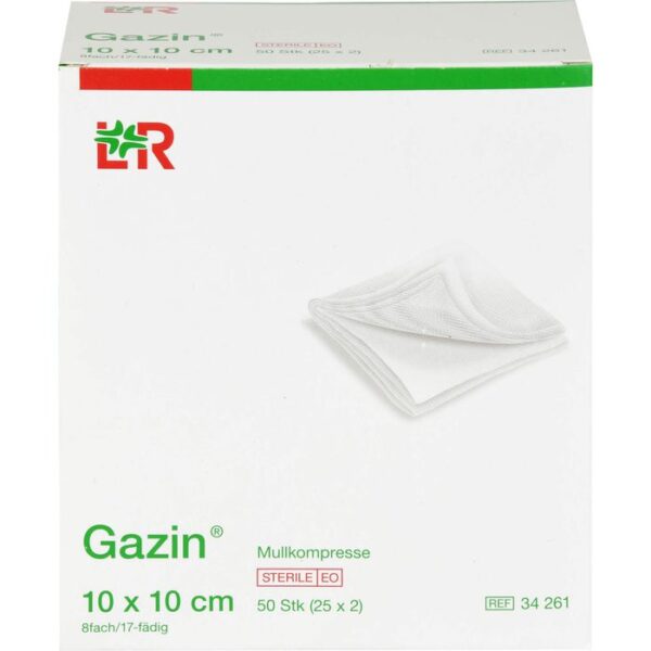 GAZIN Mullkomp.10x10 cm steril 8fach 50 St.