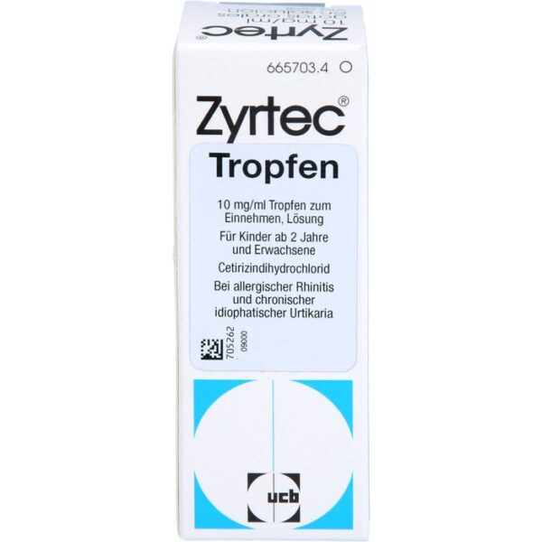 ZYRTEC 10 mg/ml Tropfen 20 ml