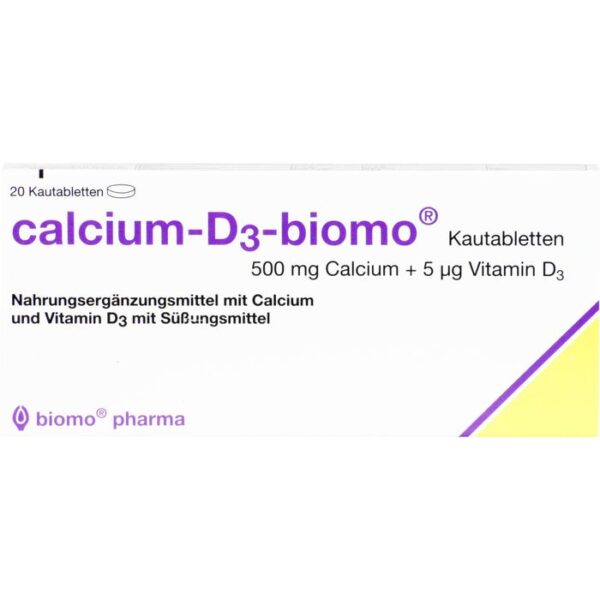 CALCIUM-D3-biomo Kautabletten 500+D 20 St.