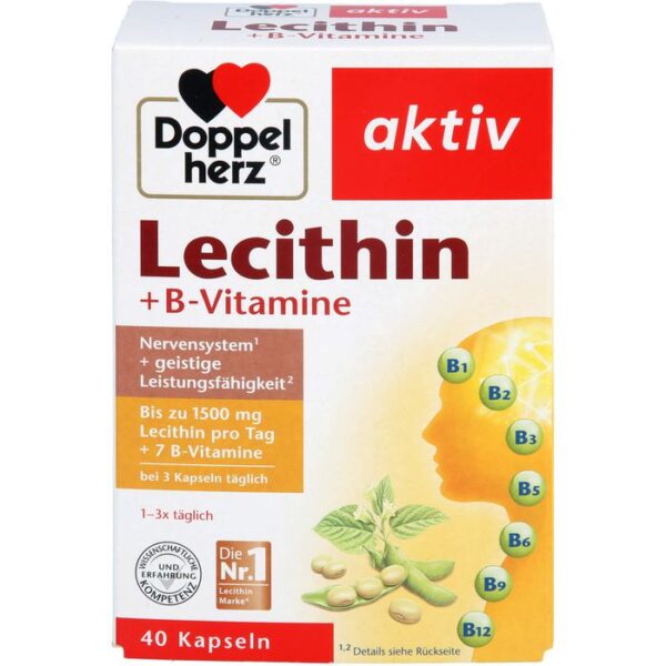 DOPPELHERZ Lecithin+B-Vitamine Kapseln 40 St.