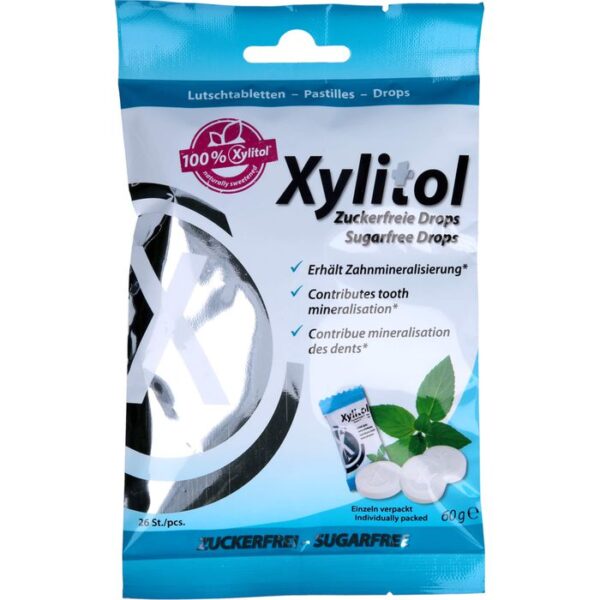 MIRADENT Xylitol Drops zuckerfrei Mint 60 g