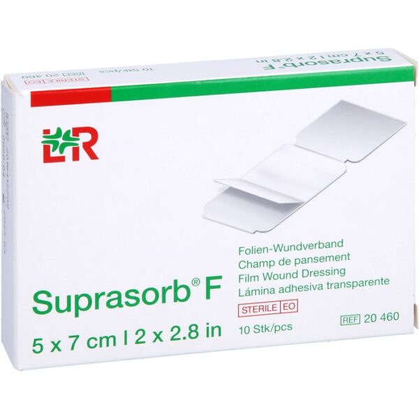 SUPRASORB F Folien-Wundverb.5x7 cm steril 10 St.