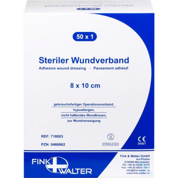 WUNDVERBAND steril 8x10 cm 50 St.