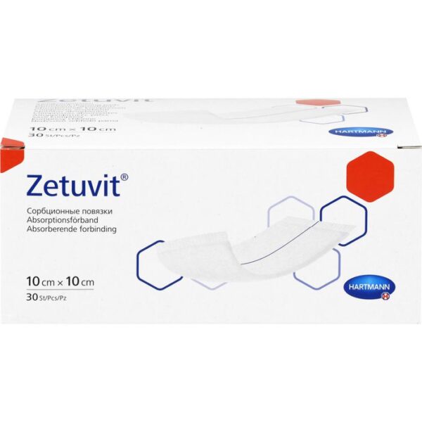 ZETUVIT Saugkompressen unsteril 10x10 cm 30 St.