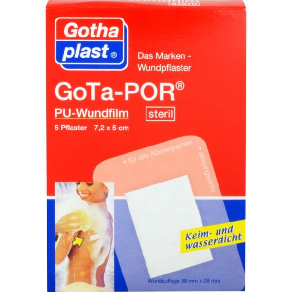 GOTA-POR PU Wundfilm 7,2x5 cm steril Pflaster 5 St.