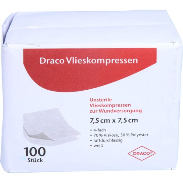 VLIESSTOFF-KOMPRESSEN unsteril 7,5x7,5 cm 100 St.