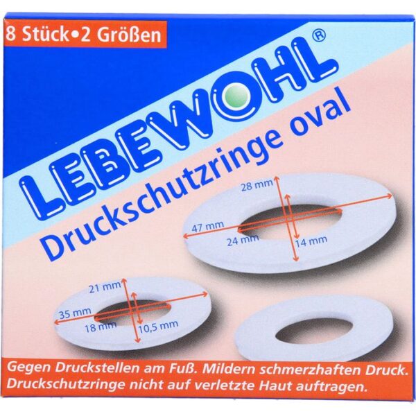 LEBEWOHL Druckschutzringe oval 8 St.