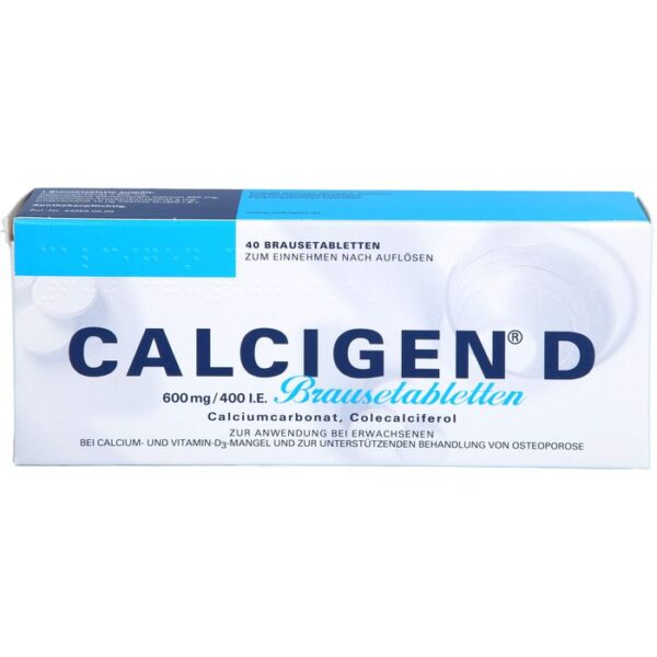 CALCIGEN D 600 mg/400 I.E. Brausetabletten 40 St.