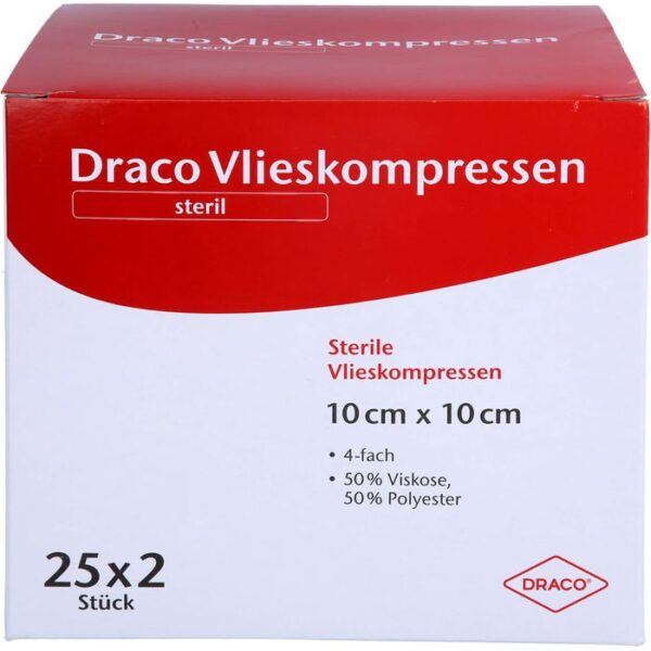 VLIESSTOFF-KOMPRESSEN steril 10x10 cm 4fach 50 St.