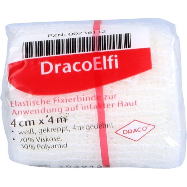 DRACOELFI elast.Fixierbinde 4 cmx4 m gekrep.cello 1 St.