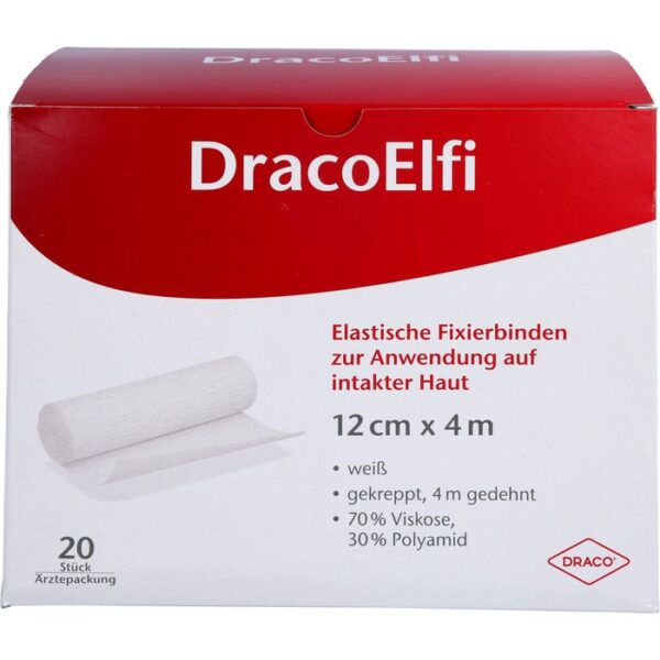 DRACOELFI elast.Fixierbinde 12 cmx4 m gekreppt 20 St.