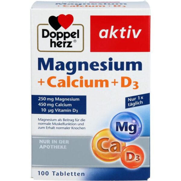 DOPPELHERZ Magnesium+Calcium+D3 Tabletten 100 St.