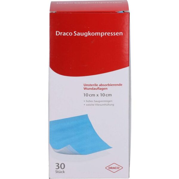 SAUGKOMPRESSEN unsteril 10x10 cm Draco 30 St.