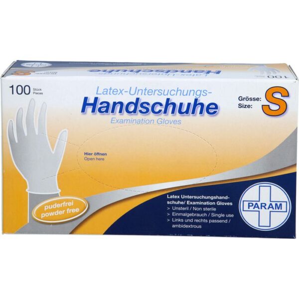 HANDSCHUHE Einmal Latex puderfrei S 100 St.