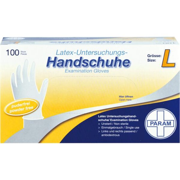 HANDSCHUHE Einmal Latex puderfrei L 100 St.