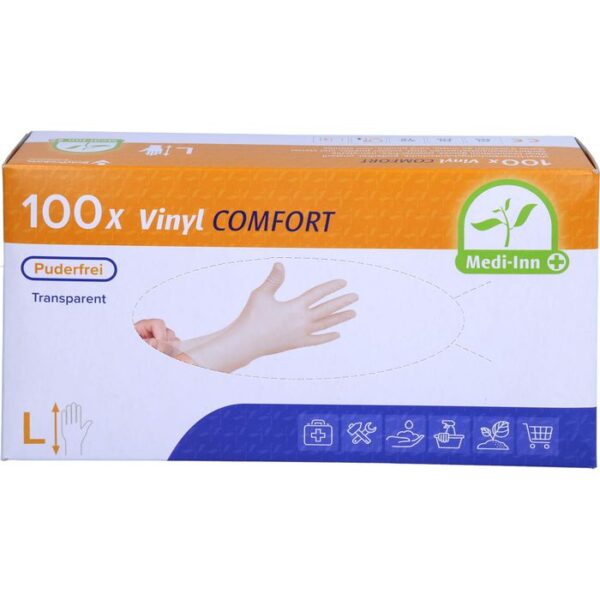 HANDSCHUHE Einmal Vinyl puderfrei L 100 St.