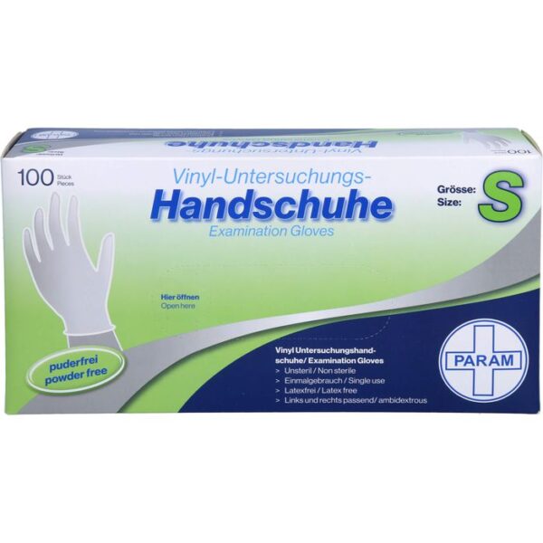 HANDSCHUHE Einmal Vinyl puderfrei S 100 St.