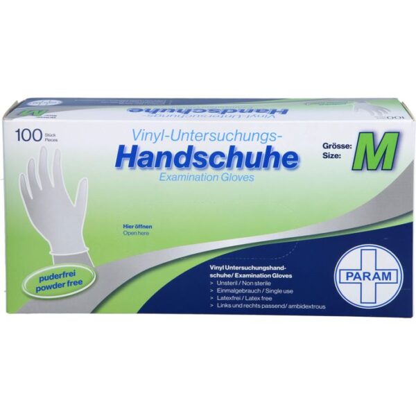 HANDSCHUHE Einmal Vinyl puderfrei M 100 St.