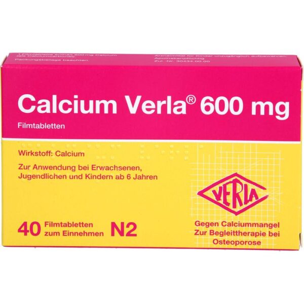 CALCIUM VERLA 600 mg Filmtabletten 40 St.