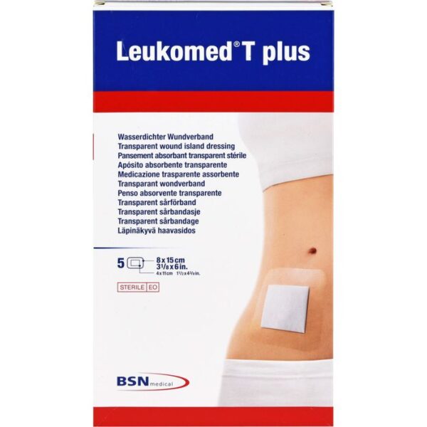 LEUKOMED transp.plus sterile Pflaster 8x15 cm 5 St.