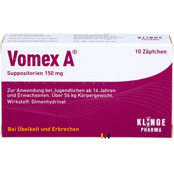 VOMEX A 150 mg Suppositorien 10 St.