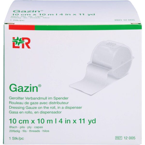 GAZIN Verbandmull 10 cmx10 m 8fach 1 St.