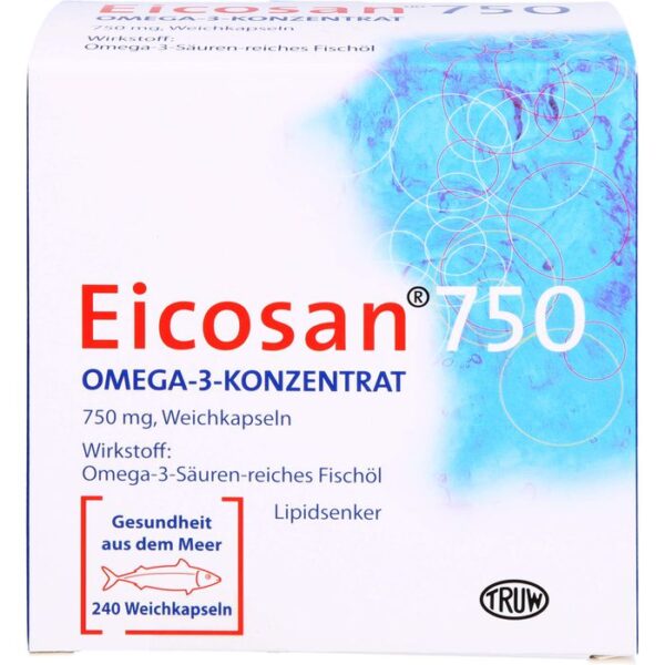 EICOSAN 750 Omega-3 Konzentrat Weichkapseln 240 St.