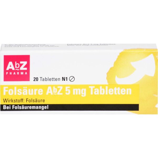 FOLSÄURE AbZ 5 mg Tabletten 20 St.