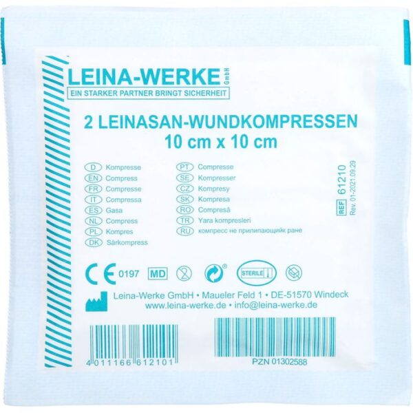 LEINA Wundkompressen 10x10 cm steril 2 St.