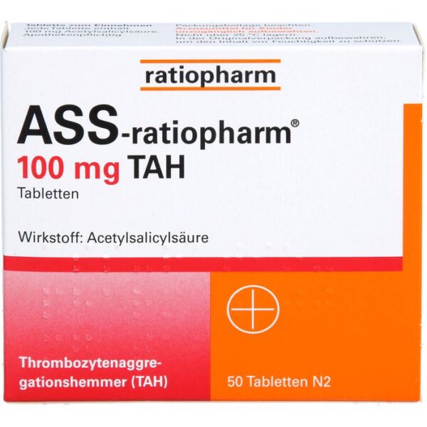 ASS-ratiopharm 100 mg TAH Tabletten 50 St.