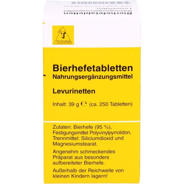 BIERHEFE TABLETTEN Levurinetten 250 St.