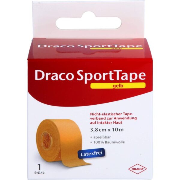 DRACO TAPEVERBAND 3,8 cmx10 m gelb 1 St.