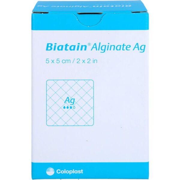 BIATAIN Alginate Ag Kompressen 5x5 cm mit Silber 30 St.