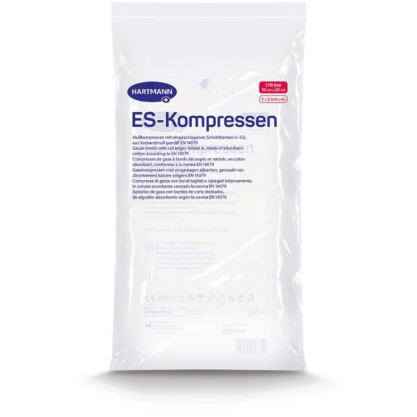 ES-KOMPRESSEN steril 10x20 cm 8fach 10 St.